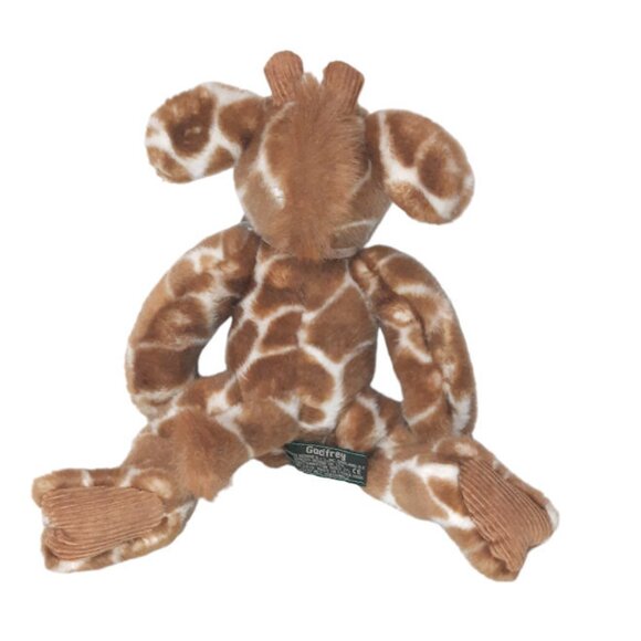 Russ Berrie Godfrey Giraffe Brown Tan Stuffed Plush BeanBag Toy 14" - Picture 4 of 8
